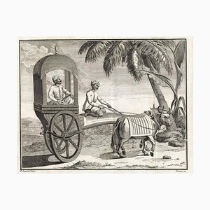 Oriental Man in a Small Carriage Pulled by Oxen, 1782, Paper