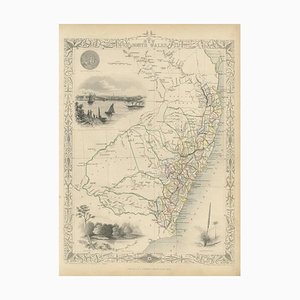 Antique Map of New South Wales by Tallis, 1851