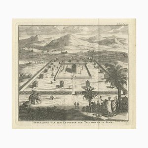 Monastery of the Talapoin in Siam, 1739, Paper
