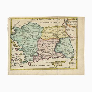 Antike Karte der Türkei mit Zypern und Griechenland von N. Sanson, 1652