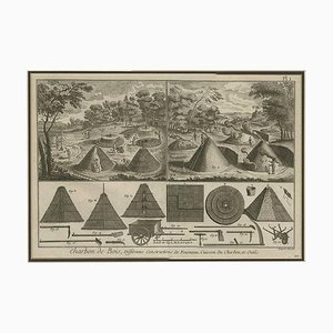R. Benard, illustrant l'utilisation du charbon de bois, 1779, impression