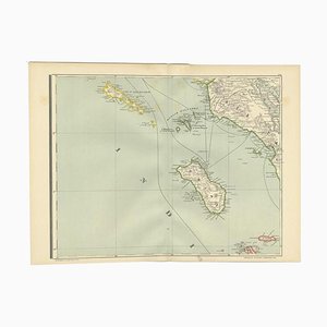 Antique Map of the Nias Archipelago, Sumatra, Indonsia, 1900