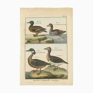 Sarcelles, 1792, Gravures sur Cuivre Colorées à la Main, Set de 4