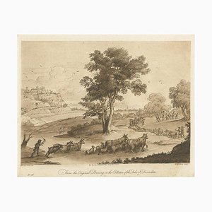 After Claude le Lorrain, Landscape with Cattle, 1819, Print