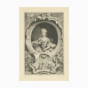 Jakob Houbraken, Portrait of Princess Carolina of Orange-Nassau and Weilburg, 1754, Paper