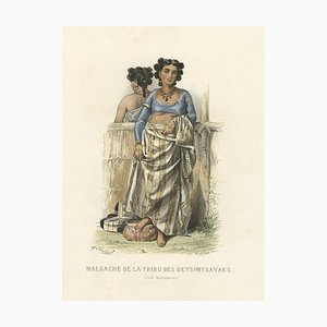 Malagasy of the Tribe of Betsimtsavaks in Madagascar, 1850, Paper
