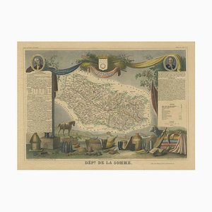 Antique Hand-Colored Map of Somme, France