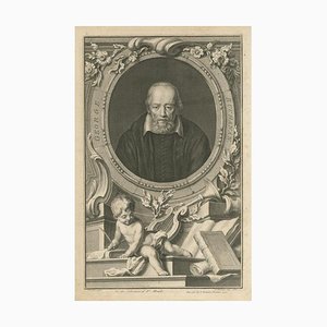 Jacobus Houbraken, Portrait of George Buchanan, Scottish Historian and Humanist Scholar, Print