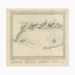 Antique Print of the Bay of Mauritius, Indian Ocean