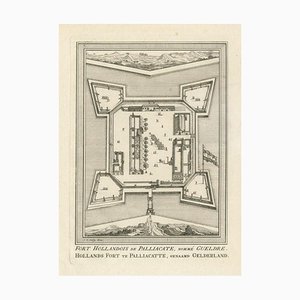 J. van Schley, Fort Geldria or Fort Geldaria, Located in Pulicat, Tamil Nadu, Print