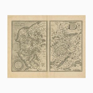 Antique Map of the Coastline Between Calais and Estaples and Northern France