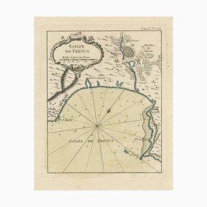 Antique Map of Fréjus, France, 1764