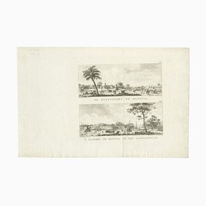 Conradi, Two Views of Batavia, 1782, Paper