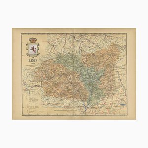 Map of Castilla Y Leóns Mountainous Province, 1903