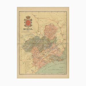 Carte cartographique de la province du sud-est de l'Espagne, 1902