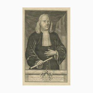 Valentijn, Abraham Van Riebeeck, gouverneur général de la COV, Indes orientales néerlandaises, 1724, impression