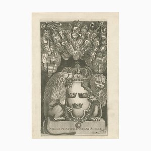 Jean Le Pautre, The Greater Coat of Arms of Sweden, 1669, Engraving on Paper