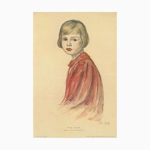 Olive Snell, Portrait of Peter, 1924, Lithographie auf Papier