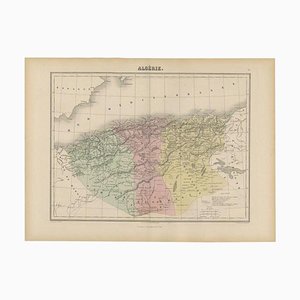 Antike Karte von Algerien, 1880