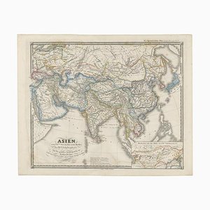 Carte de l'Asie du IXe siècle représentant l'Asie, 1855