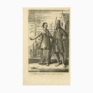 A Makasser Man with His Wife, 1744, Paper