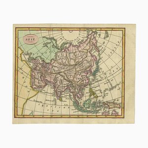 Petite Carte Antique du Continent Asiatique, 1841