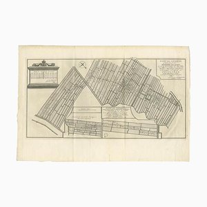 Antique Map of Estates in Amsterdam in 1669, 1767