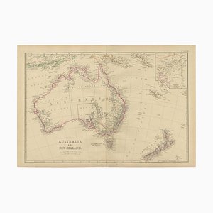 Antique Map of Australia and New Zealand by W. G. Blackie, 1859