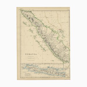 Carte Antique de Sumatra par WG Blackie, 1859