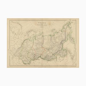 Carte Antique de Sibérie, Russie, 1859