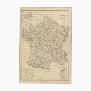 1859 Classic Map of France: Blackies Imperial Geographic Masterpiece