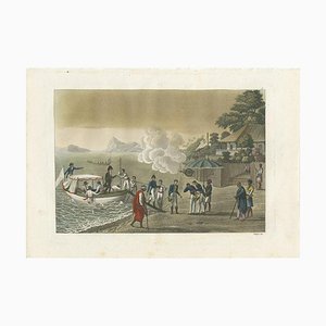 Ferrario, Le Débarquement des Troupes Françaises à Timor, 1831, Impression sur Papier