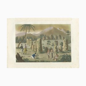Ferrario, The Ancient Pillars on Rota Island, 1831, Impression