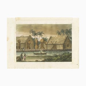 Ferrario, Le Tombeau de Tamahamah à Kaiakakooa, 1831, Impression
