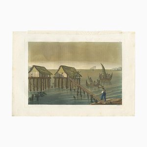 Ferrario, Maisons papoues, 1831, Impression