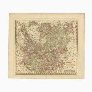 Antica carta geografica dell'Alto e del Basso Reno attribuita a Cary, 1811