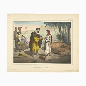 Becquet Freres, Rebecca and Eliezer at The Well, 1840, Print