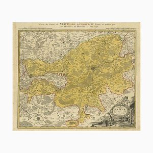 Antique Map of the Region of Namen by Homann, 1746