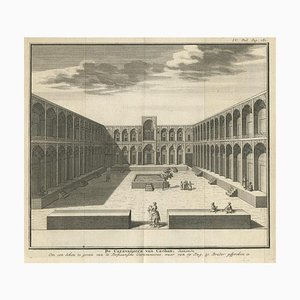 M. van Goch, The Courtyard of the Caravansery in Kashan, 1732, Paper