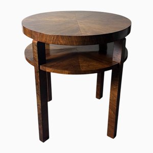 Austrian Art Deco High Coffee Table in Walnut Veneer, 1935