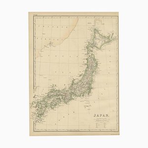 Antique Map of Japan by W. G. Blackie, 1859