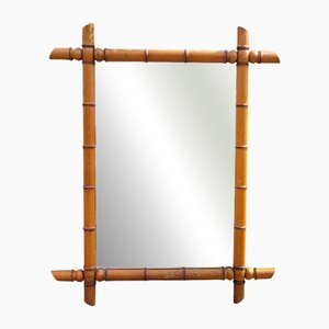 Antique Bamboo Style Mirror, 1890s