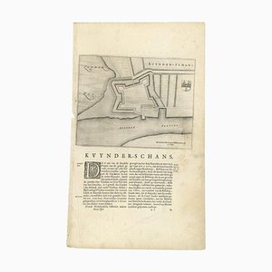 Antike Karte von Kuinderschans, Niederlande, 1649