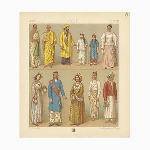 Racinet, Asian Clothing, 1880, Paper