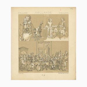 Racinet, Print of Holland Scenes, 1880, Paper
