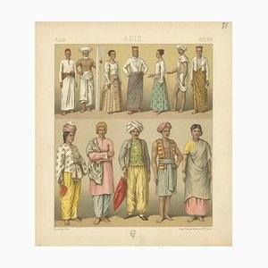 Racinet, Asian Clothing, 1880, Paper