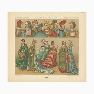 Racinet, European 15th-16th Century Costumes, 1880, Paper