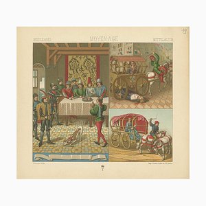 Racinet, Middle Ages Scenes, 1880, Paper