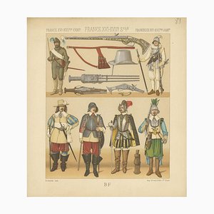 Racinet, French 16th Century Battle Costumes, Paper