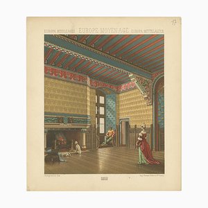 Racinet, European Middle Ages Living Room, 1880, Paper